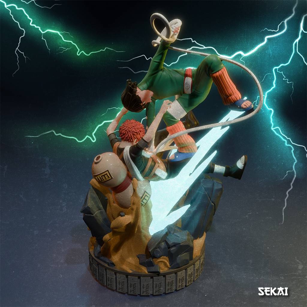 P站图纸印象馆 Sekai 火影忍者 我爱罗对战洛克·李 Sekai 火影忍者 我爱罗对战洛克·李