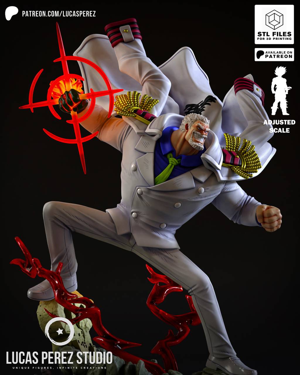 P站图纸印象馆 Lucas Perez 海贼王 海军英雄 Lucas Perez 海贼王 海军英雄