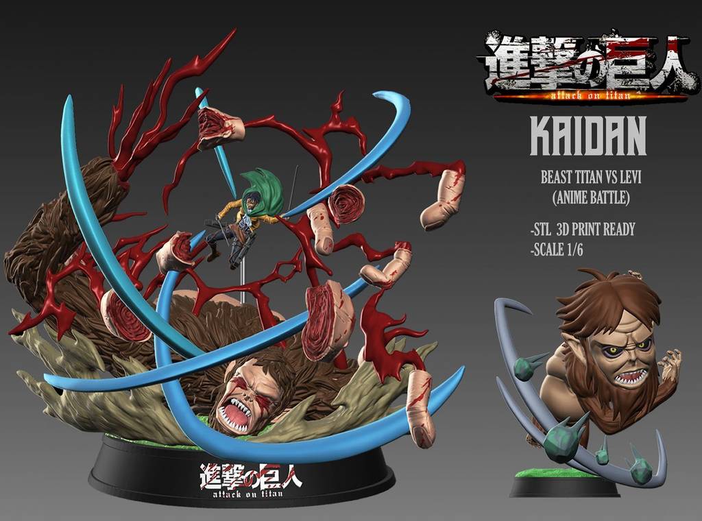 P站图纸印象馆 Kaidan 进击的巨人 利威尔VS兽之巨人 Kaidan 进击的巨人 利威尔VS兽之巨人