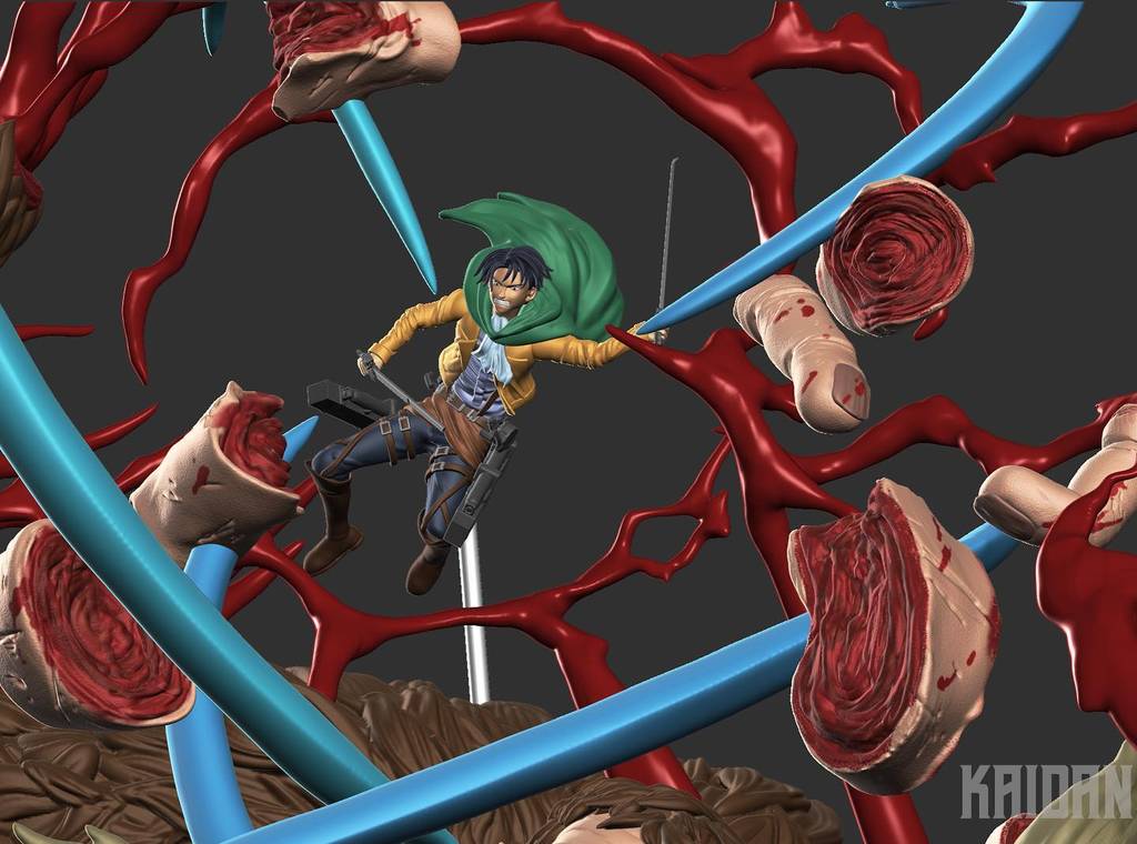 P站图纸印象馆 Kaidan 进击的巨人 利威尔VS兽之巨人 Kaidan 进击的巨人 利威尔VS兽之巨人