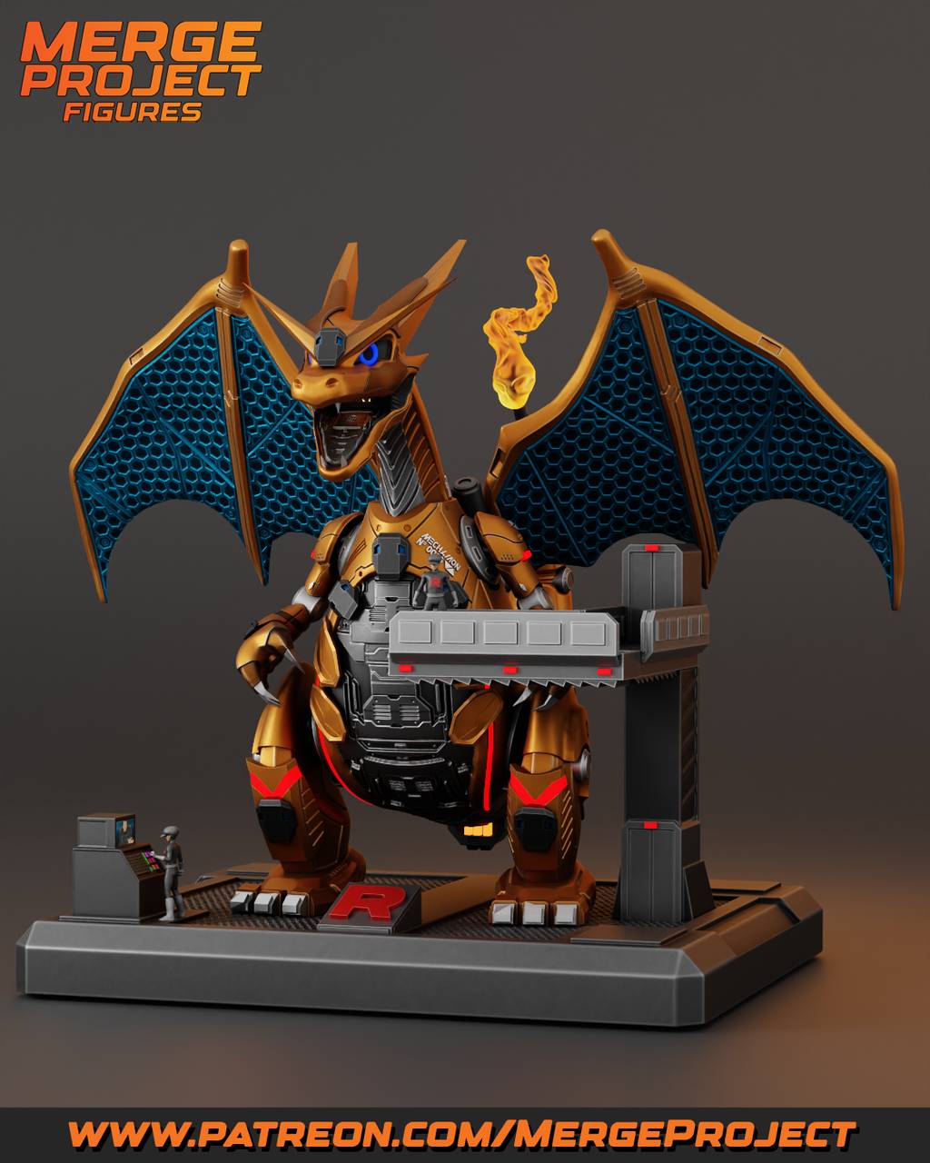 P站图纸印象馆 MPF 精灵宝可梦 机甲喷火龙 MPF 精灵宝可梦 机甲喷火龙