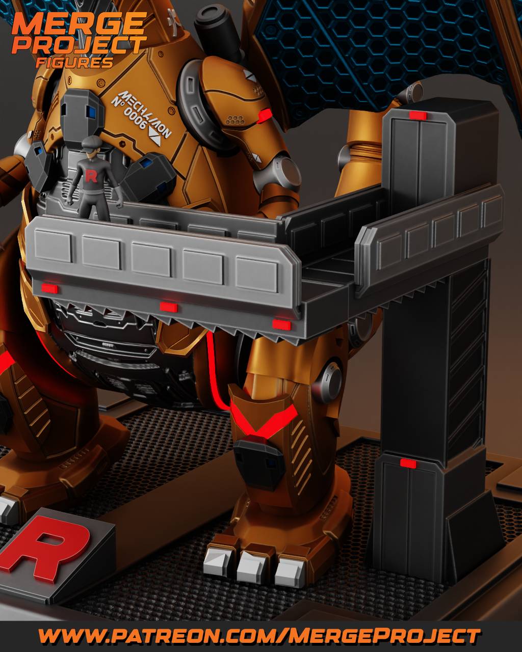 P站图纸印象馆 MPF 精灵宝可梦 机甲喷火龙 MPF 精灵宝可梦 机甲喷火龙