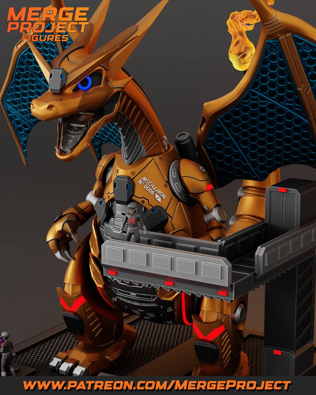 P站图纸印象馆 MPF 精灵宝可梦 机甲喷火龙 MPF 精灵宝可梦 机甲喷火龙