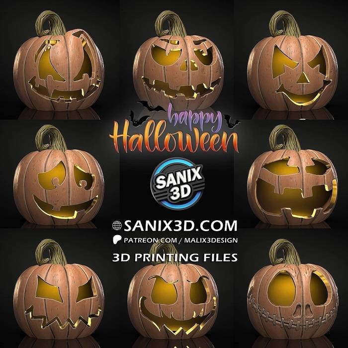 P站图纸印象馆 Sanix3d 万圣节的南瓜灯 Sanix3d 万圣节的南瓜灯
