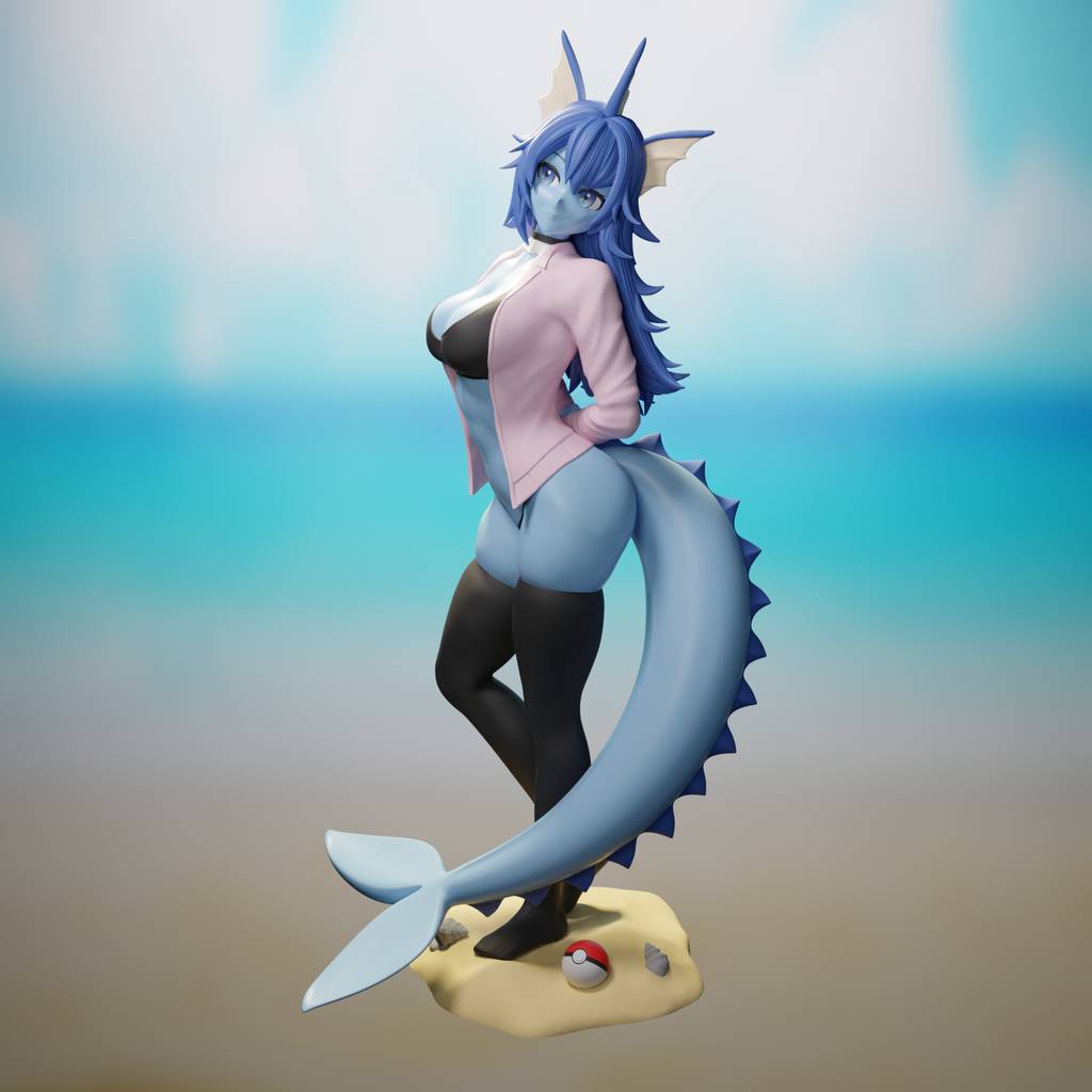 P站图纸印象馆 FunserviceSTL 精灵宝可梦 水伊布 FunserviceSTL 精灵宝可梦 水伊布