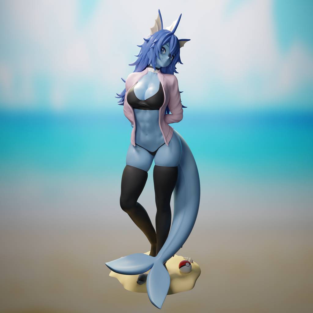 P站图纸印象馆 FunserviceSTL 精灵宝可梦 水伊布 FunserviceSTL 精灵宝可梦 水伊布