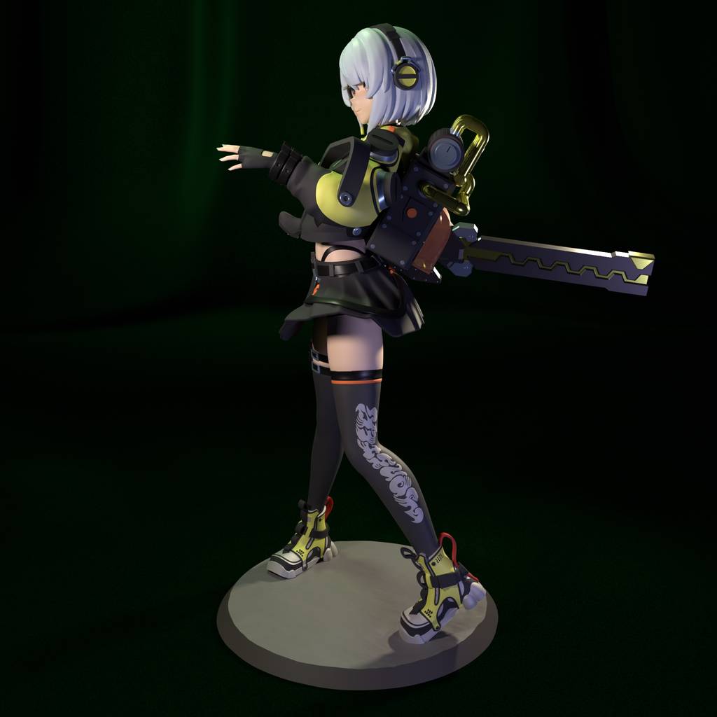 P站图纸印象馆 FunserviceSTL 绝区零 安比·德玛拉 FunserviceSTL 绝区零 安比·德玛拉