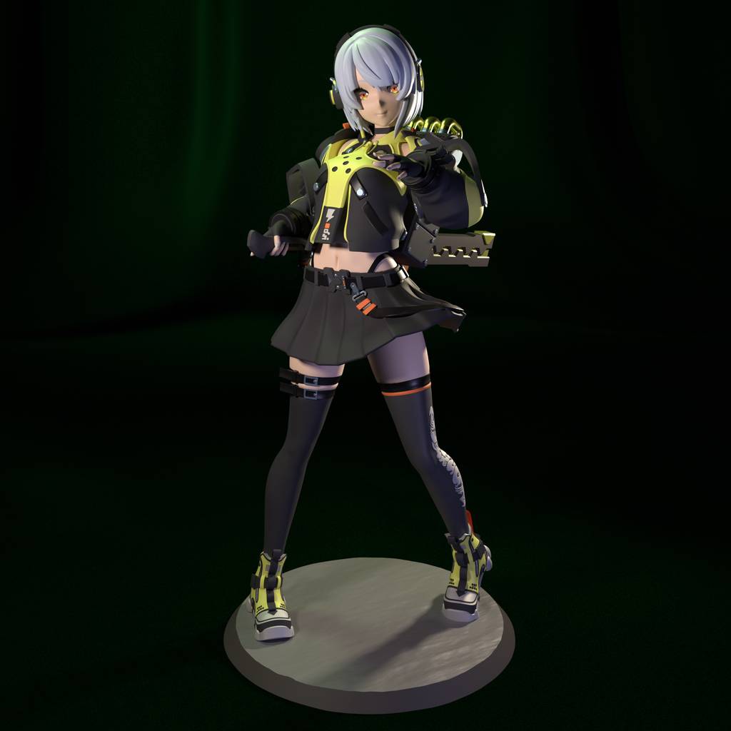 P站图纸印象馆 FunserviceSTL 绝区零 安比·德玛拉 FunserviceSTL 绝区零 安比·德玛拉