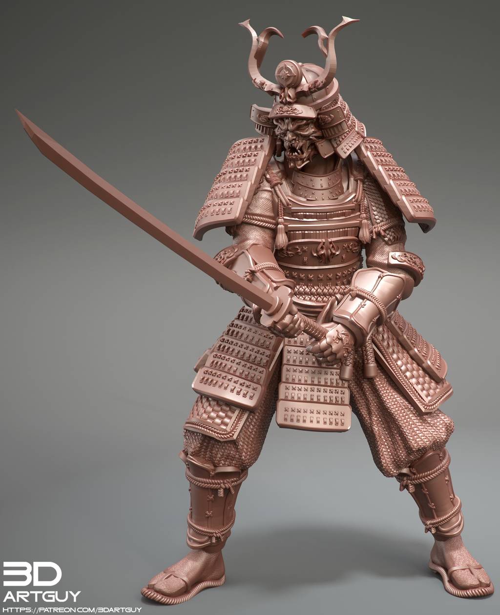 P站图纸印象馆 3DArtGuy 武士 3DArtGuy 武士