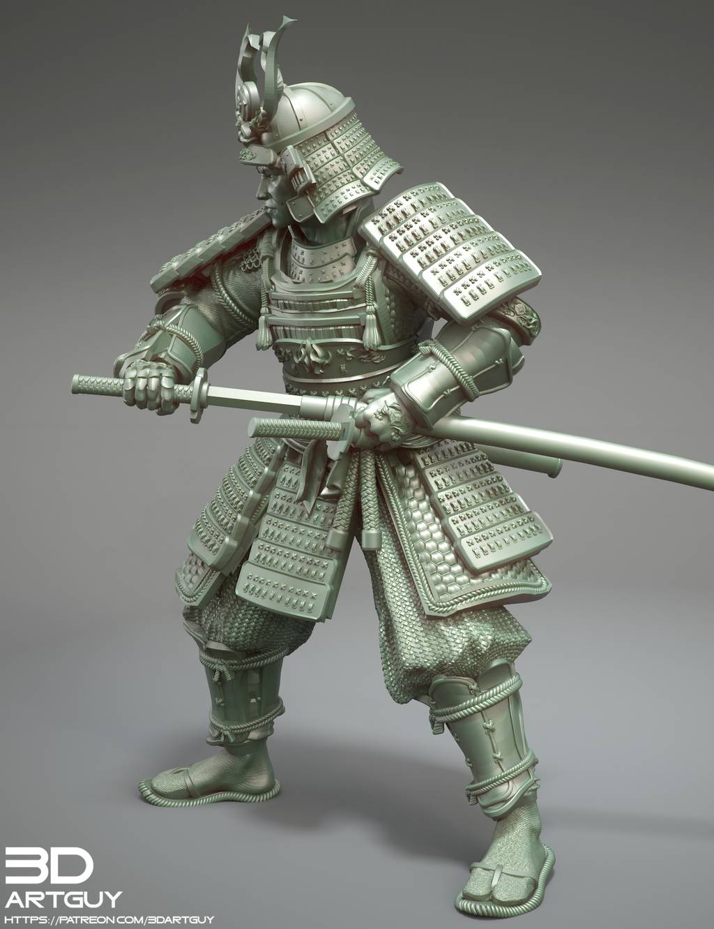 P站图纸印象馆 3DArtGuy 武士 3DArtGuy 武士