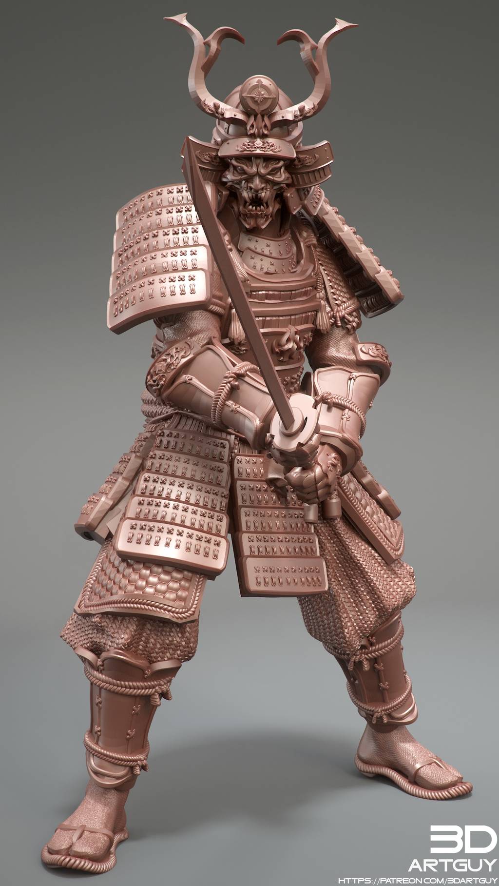 P站图纸印象馆 3DArtGuy 武士 3DArtGuy 武士