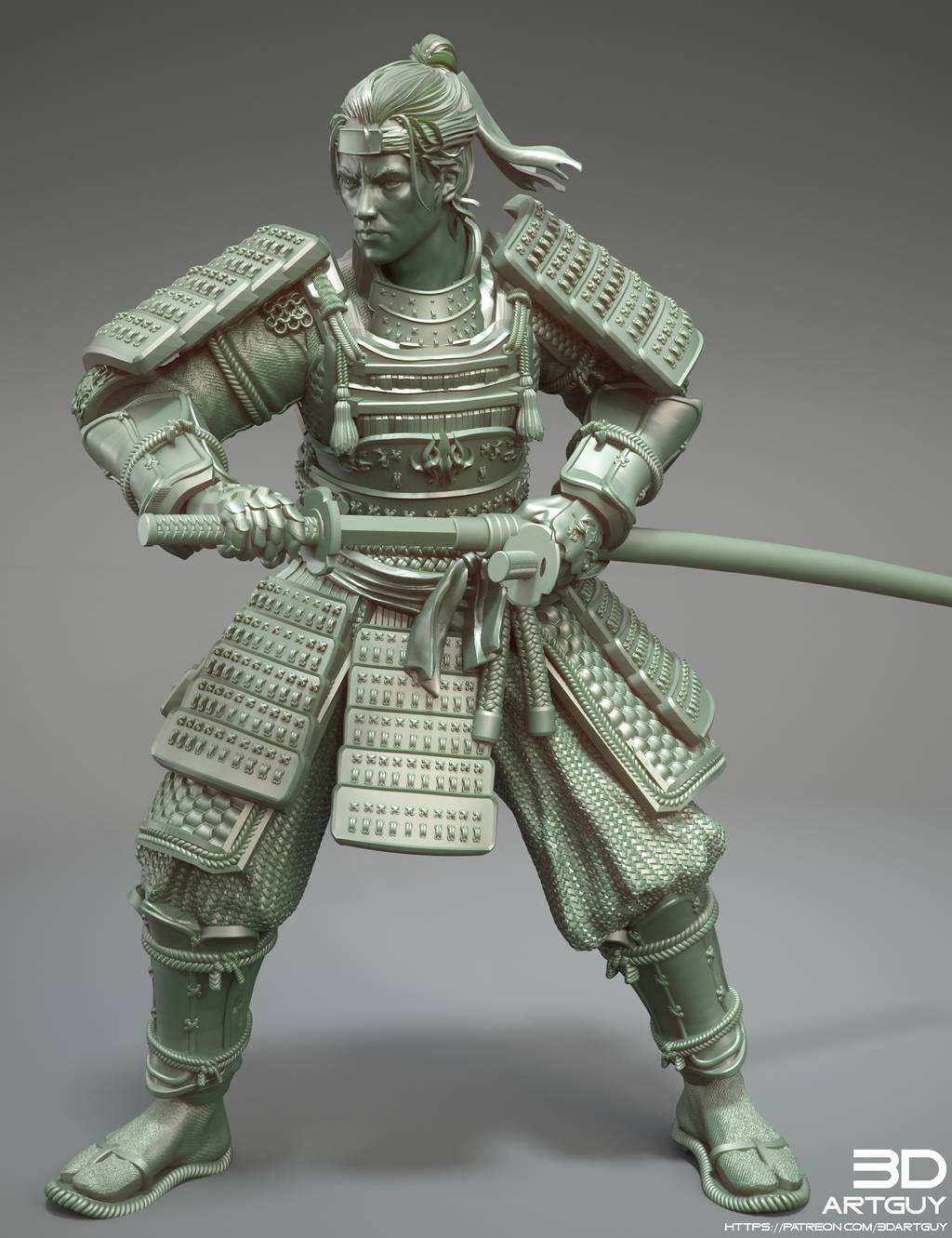 P站图纸印象馆 3DArtGuy 武士 3DArtGuy 武士