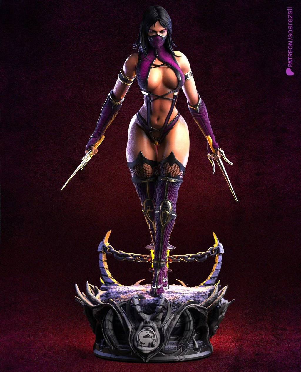 P站图纸印象馆 Soarez3D 真人快打 米莉娜 Soarez3D 真人快打 米莉娜