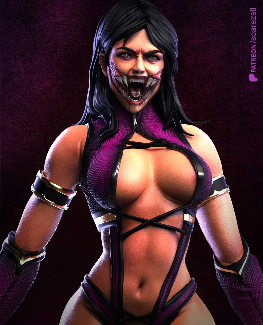 P站图纸印象馆 Soarez3D 真人快打 米莉娜 Soarez3D 真人快打 米莉娜