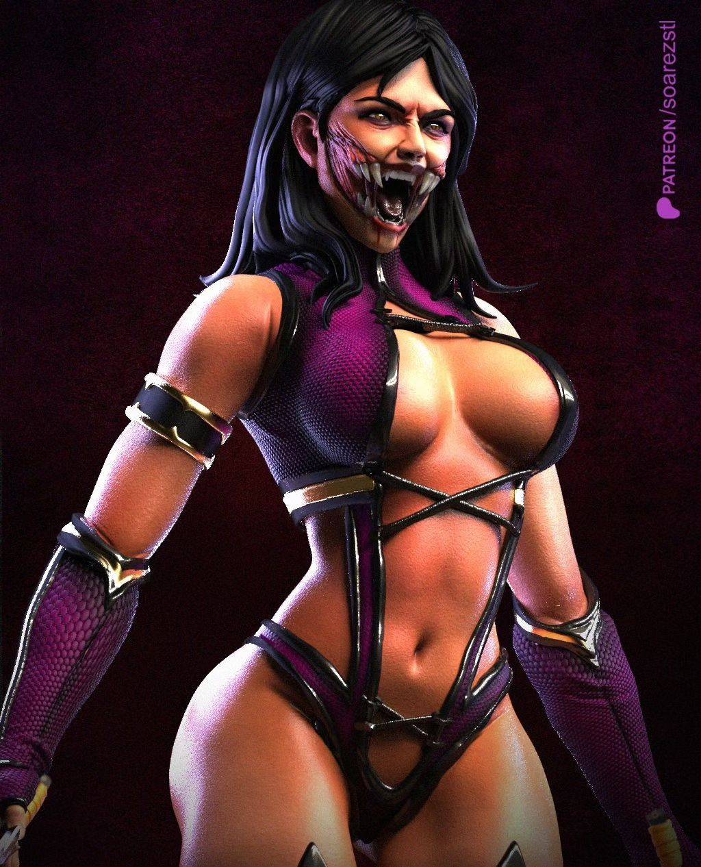 P站图纸印象馆 Soarez3D 真人快打 米莉娜 Soarez3D 真人快打 米莉娜