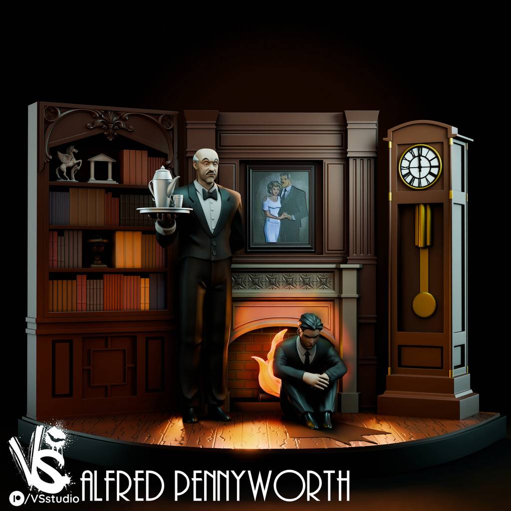 P站图纸印象馆 DC漫画 阿尔弗雷德和布鲁斯 DC漫画 阿尔弗雷德和布鲁斯