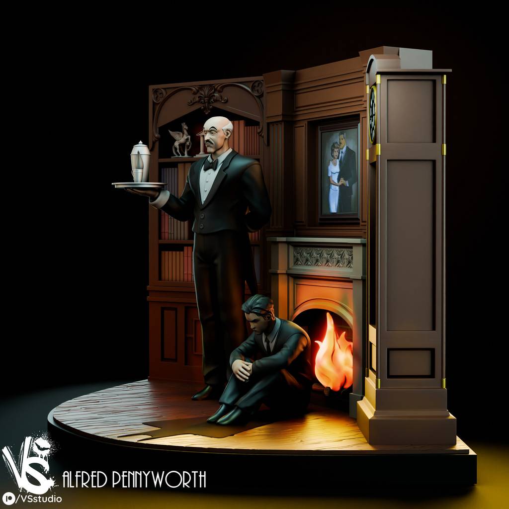 P站图纸印象馆 DC漫画 阿尔弗雷德和布鲁斯 DC漫画 阿尔弗雷德和布鲁斯