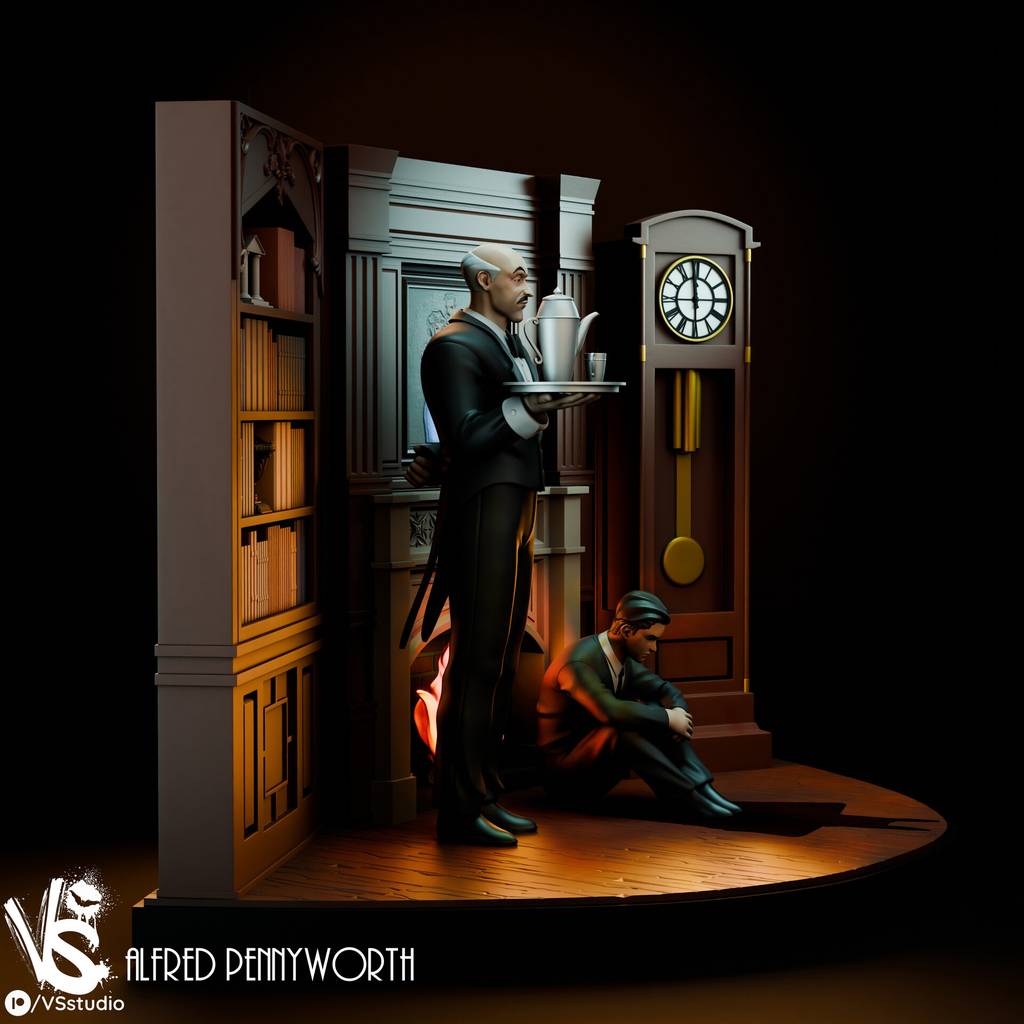 P站图纸印象馆 DC漫画 阿尔弗雷德和布鲁斯 DC漫画 阿尔弗雷德和布鲁斯