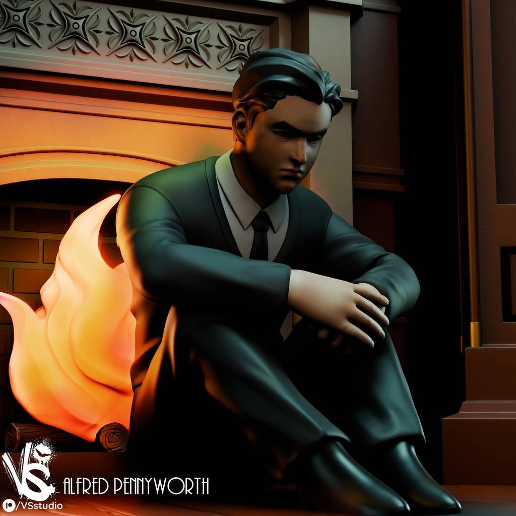 P站图纸印象馆 DC漫画 阿尔弗雷德和布鲁斯 DC漫画 阿尔弗雷德和布鲁斯