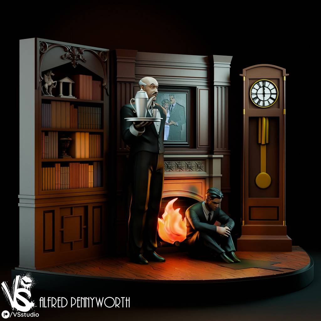 P站图纸印象馆 DC漫画 阿尔弗雷德和布鲁斯 DC漫画 阿尔弗雷德和布鲁斯