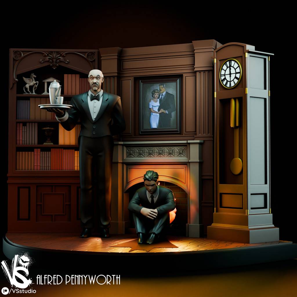 P站图纸印象馆 DC漫画 阿尔弗雷德和布鲁斯 DC漫画 阿尔弗雷德和布鲁斯