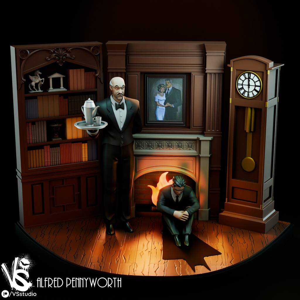 P站图纸印象馆 DC漫画 阿尔弗雷德和布鲁斯 DC漫画 阿尔弗雷德和布鲁斯