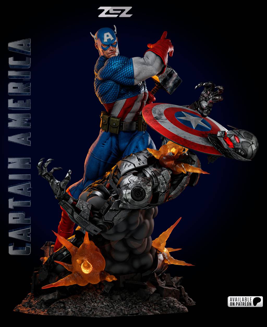 P站图纸印象馆 ZEZ STUDIOS 漫威 美国队长 ZEZ STUDIOS 漫威 美国队长