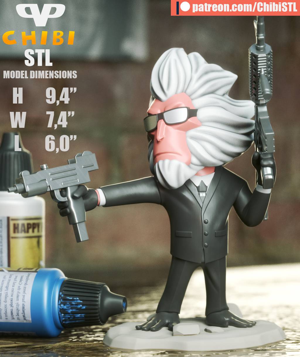 P站图纸印象馆 Chibi STL 漫威 杀手猴 Chibi STL 漫威 杀手猴