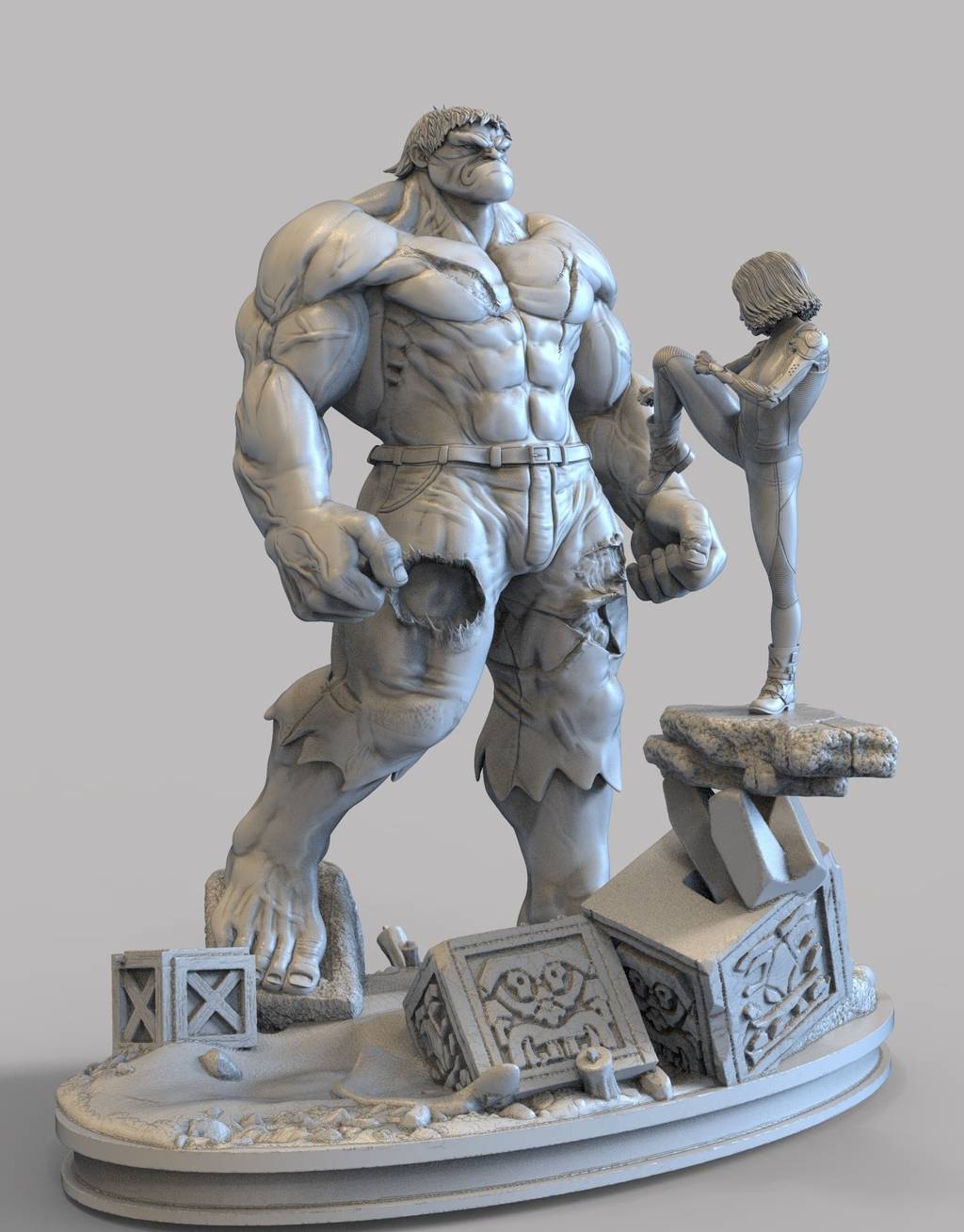 P站图纸印象馆 浩克与阿卡丽 浩克与阿卡丽