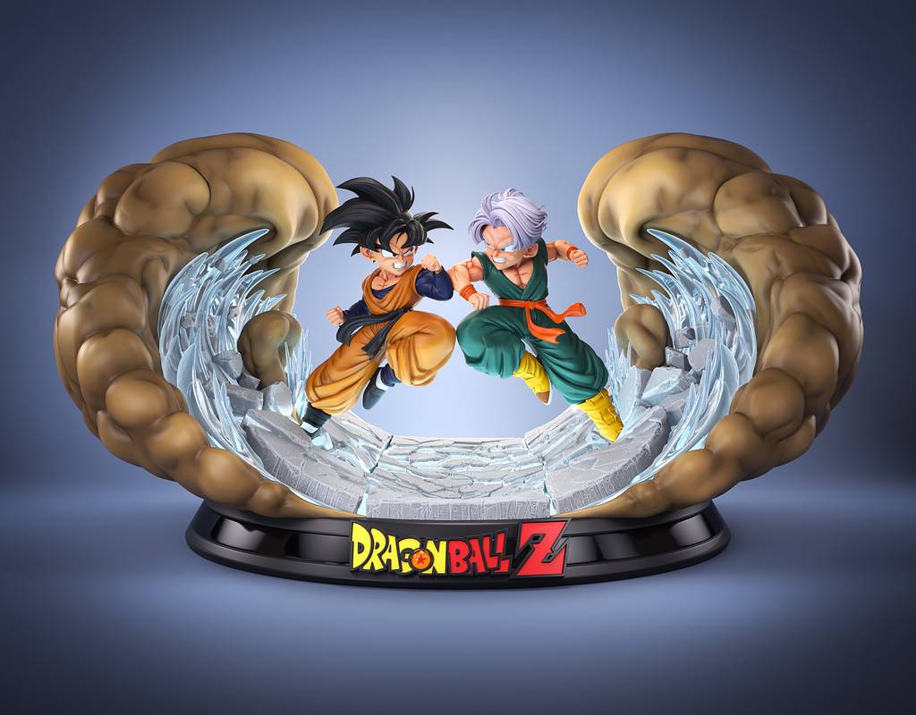 P站图纸印象馆 龙珠 孙悟天对战特兰克斯 龙珠 孙悟天对战特兰克斯