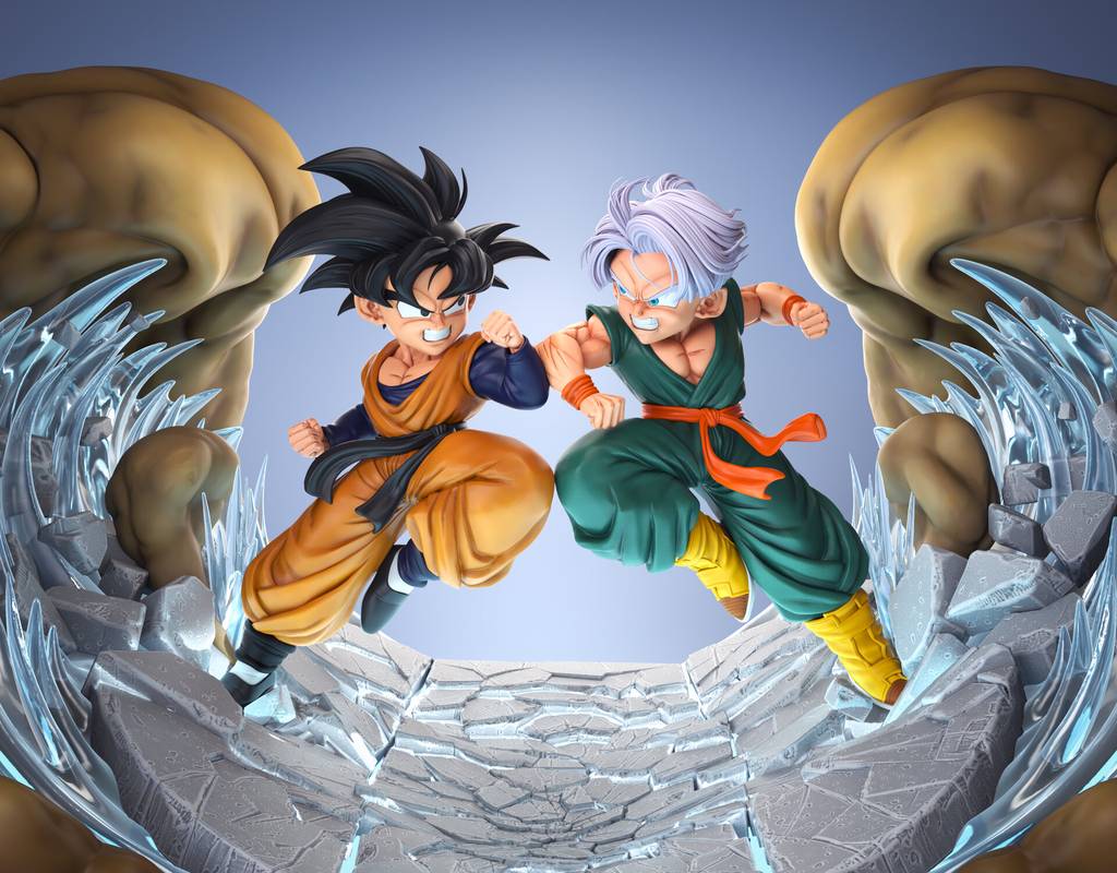 P站图纸印象馆 龙珠 孙悟天对战特兰克斯 龙珠 孙悟天对战特兰克斯