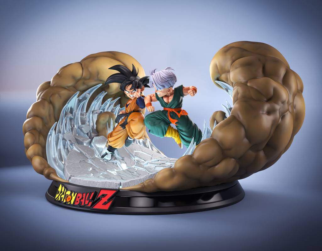 P站图纸印象馆 龙珠 孙悟天对战特兰克斯 龙珠 孙悟天对战特兰克斯