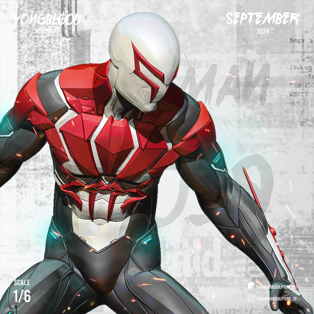 P站图纸印象馆 漫威 蜘蛛侠2099 漫威 蜘蛛侠2099