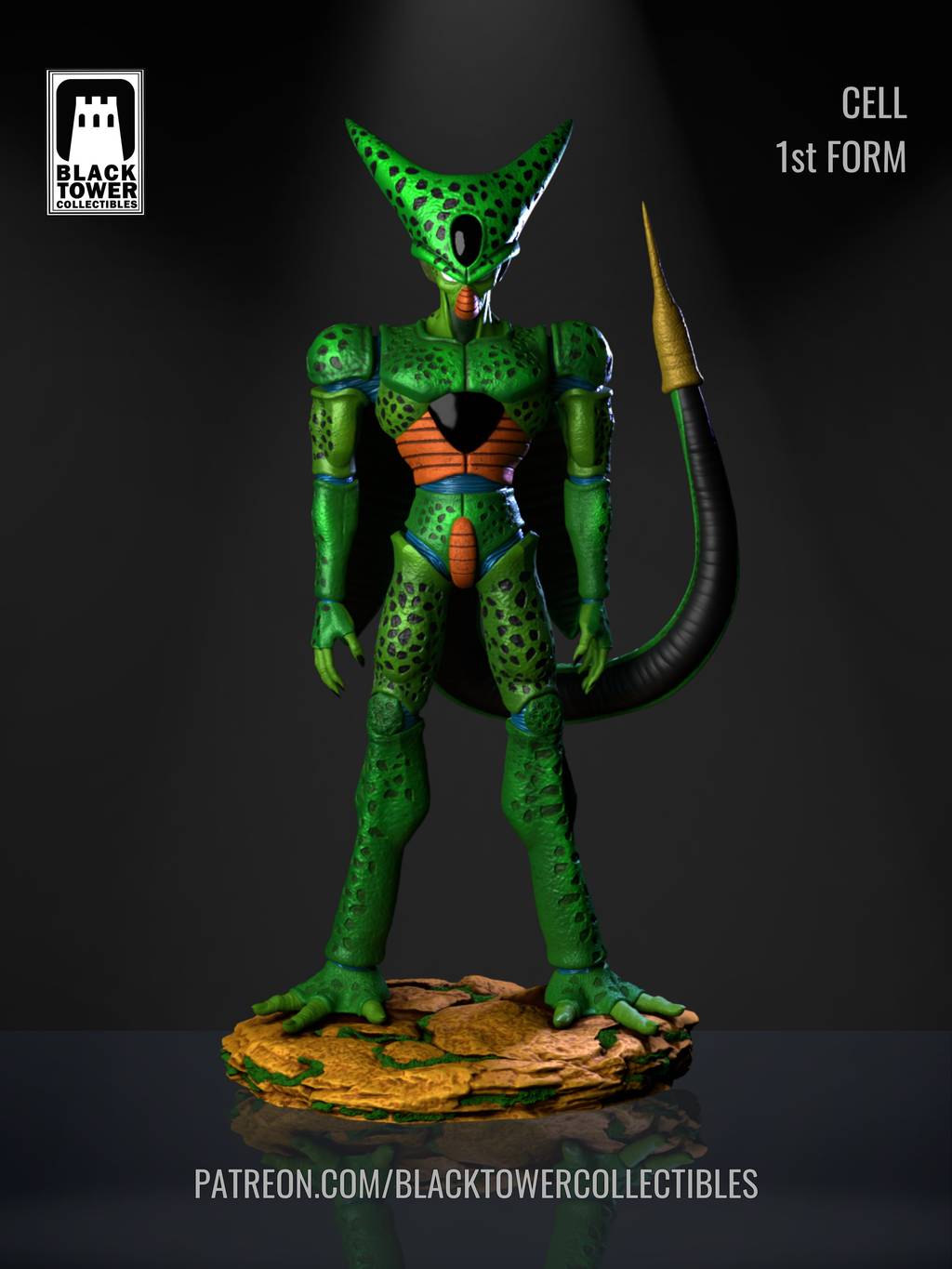 P站图纸印象馆 Black Towe 龙珠 沙鲁第一形态 Black Towe 龙珠 沙鲁第一形态