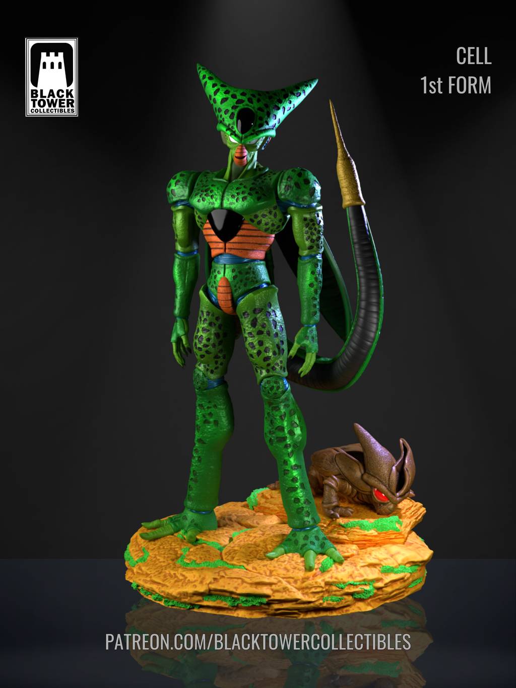 P站图纸印象馆 Black Towe 龙珠 沙鲁第一形态 Black Towe 龙珠 沙鲁第一形态