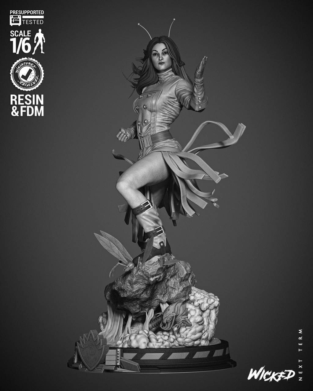 P站图纸印象馆 3DWicked 漫威 螳螂 3DWicked 漫威 螳螂