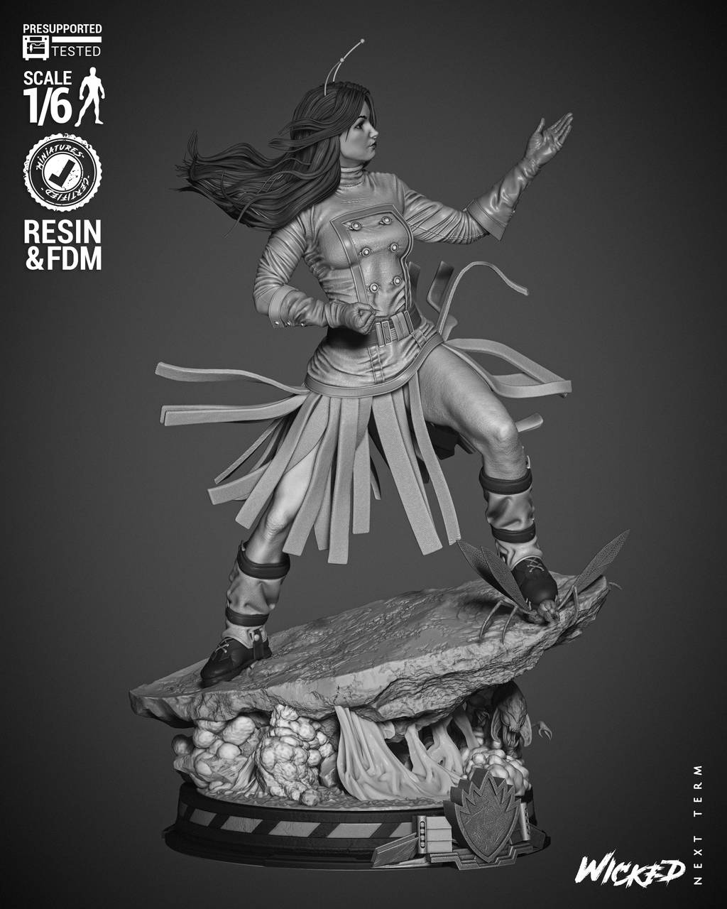 P站图纸印象馆 3DWicked 漫威 螳螂 3DWicked 漫威 螳螂