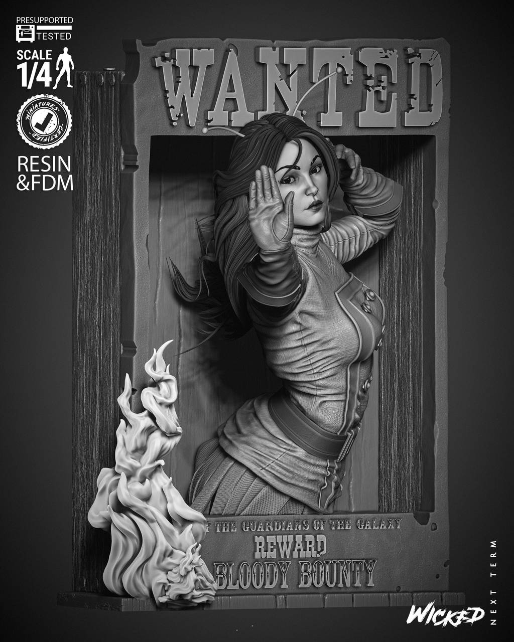 P站图纸印象馆 3DWicked 漫威 螳螂 3DWicked 漫威 螳螂