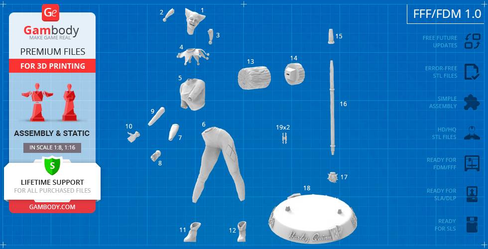 P站图纸印象馆 Gambody DC漫画 哈莉·奎茵 Gambody DC漫画 哈莉·奎茵