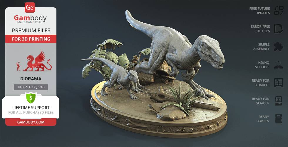 P站图纸印象馆 Gambody 侏罗纪公园 迅猛龙Blue Gambody 侏罗纪公园 迅猛龙Blue