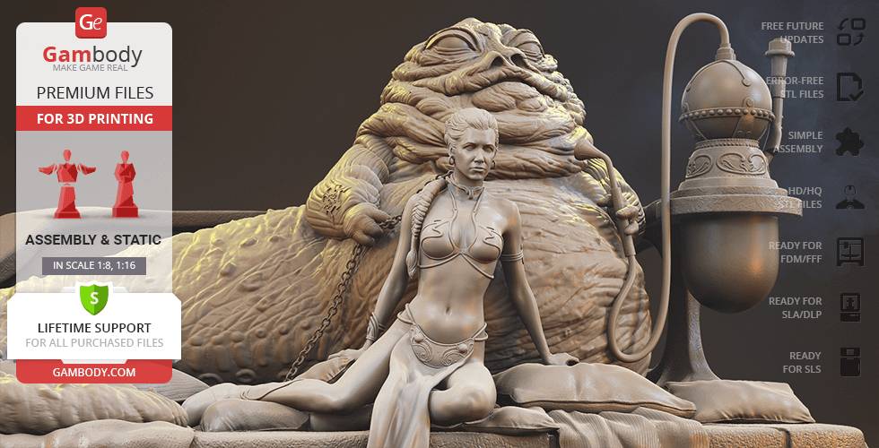 P站图纸印象馆 Gambody 星球大战贾巴和莱娅公主 Gambody 星球大战贾巴和莱娅公主