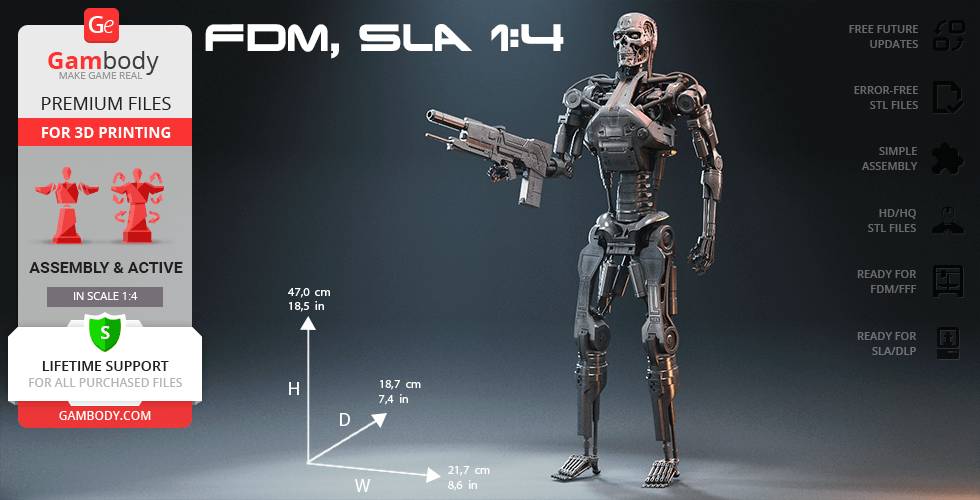 P站图纸印象馆 Gambody 终结者T-800 Gambody 终结者T-800