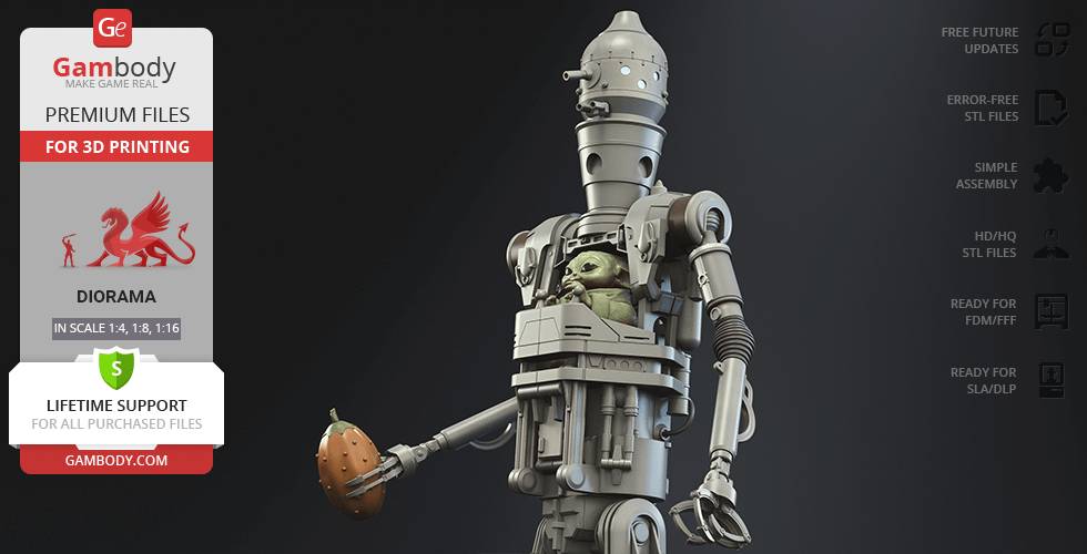 P站图纸印象馆 Gambody 曼达洛人 IG-12机器人 Gambody 曼达洛人 IG-12机器人