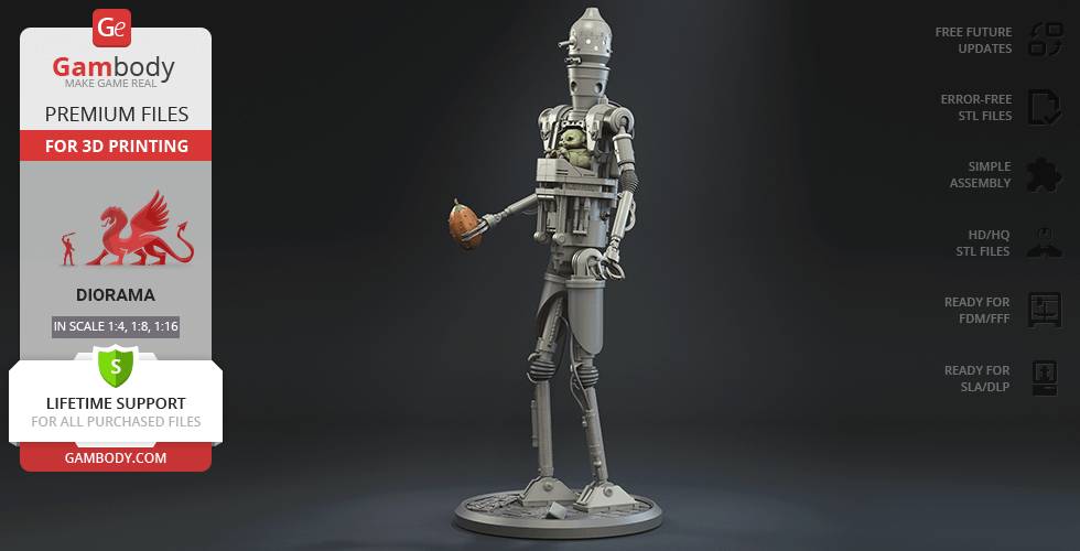 P站图纸印象馆 Gambody 曼达洛人 IG-12机器人 Gambody 曼达洛人 IG-12机器人