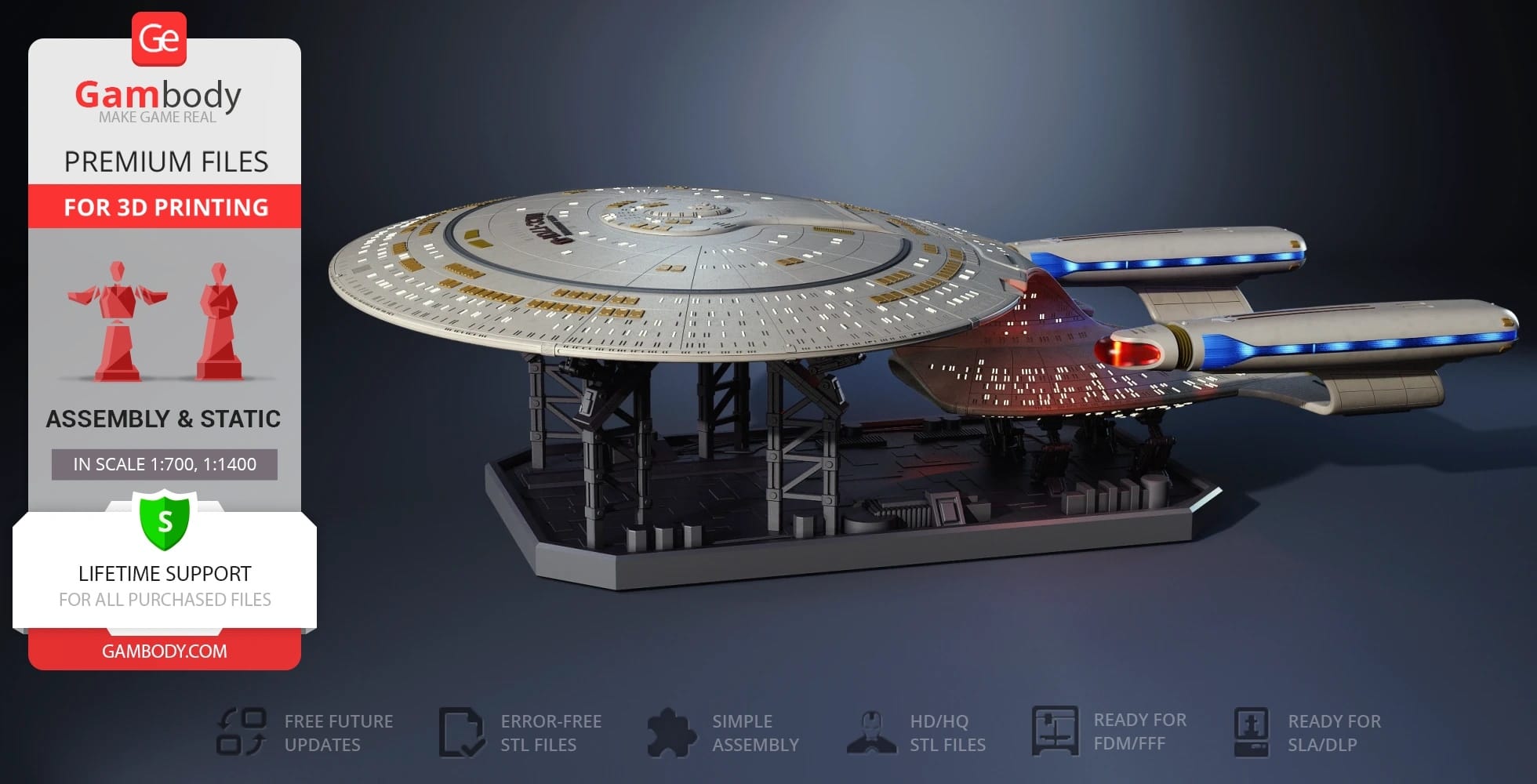 P站图纸印象馆 Gambody 星际迷航 联邦星舰企业号 Gambody 星际迷航 联邦星舰企业号