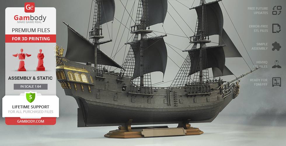 P站图纸印象馆 Gambody 加勒比海盗 黑珍珠号 Gambody 加勒比海盗 黑珍珠号