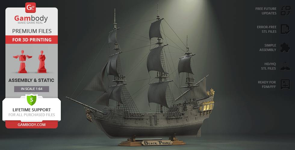 P站图纸印象馆 Gambody 加勒比海盗 黑珍珠号 Gambody 加勒比海盗 黑珍珠号