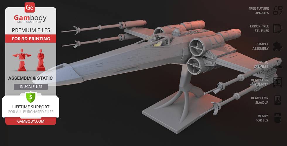 P站图纸印象馆 Gambody 星球大战 X翼星际战斗机 Gambody 星球大战 X翼星际战斗机