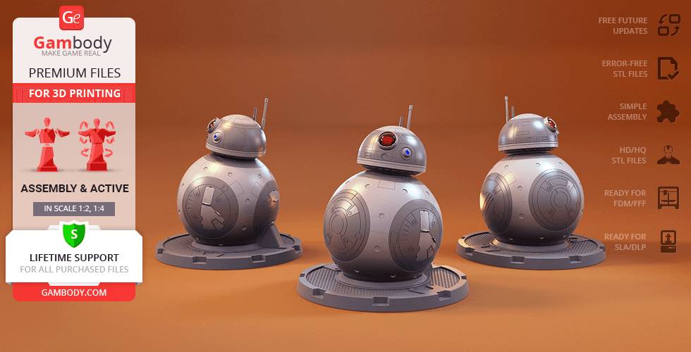 P站图纸印象馆 Gambody 星球大战 BB-8机器人 Gambody 星球大战 BB-8机器人