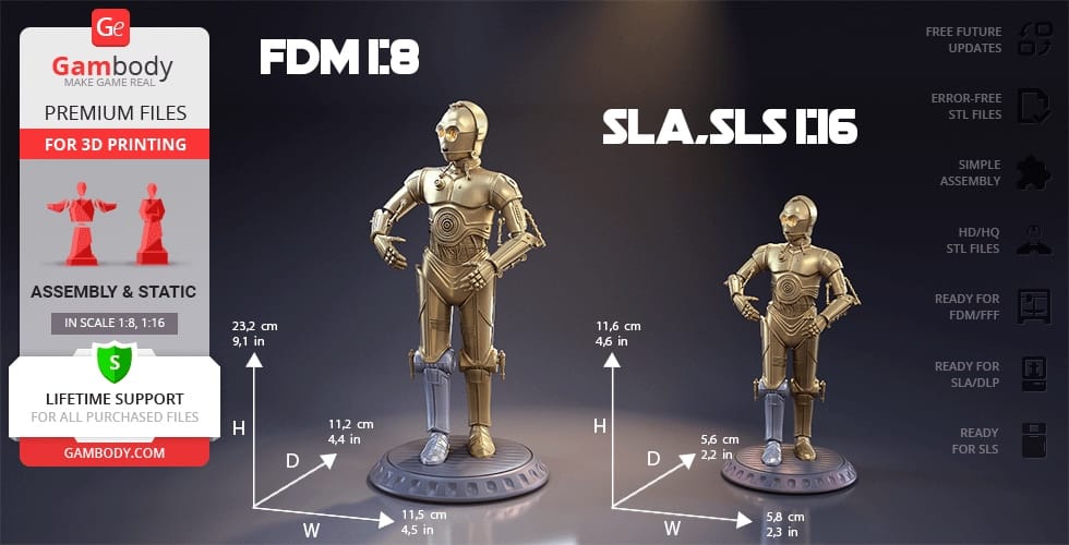 P站图纸印象馆 Gambody 星球大战 机器人C3PO Gambody 星球大战 机器人C3PO